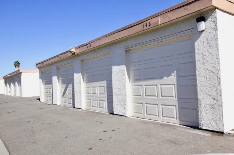 A sunny day in the Vista Hills Estates with whiote colour doors at Vista in California