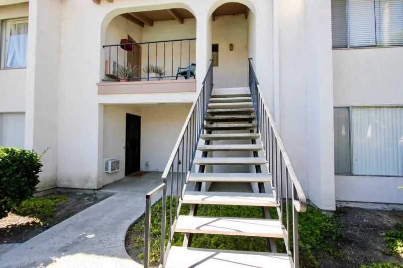 A sunny day at the steps of one of the Vista Hills Estates in Vista, CA.