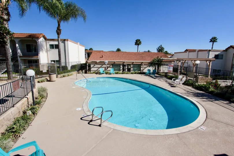 Sunny day at the pool in Vista Hills Estates in Vista, CA