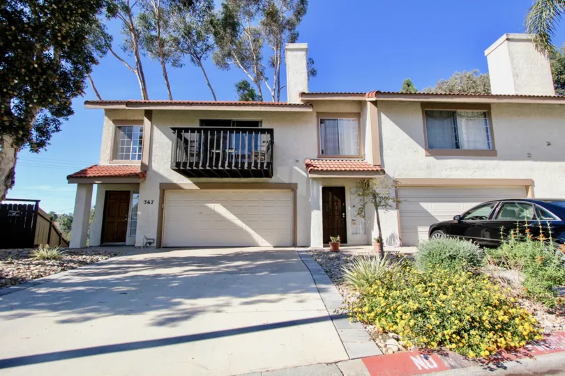 Driveway leading up to residential buildings at Vista Knolls in Vista California