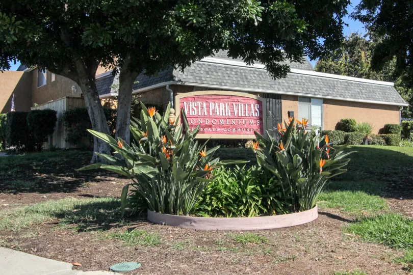 Flowers everywhere to enjoy when you're at the Vista Park Villas in Vista, CA