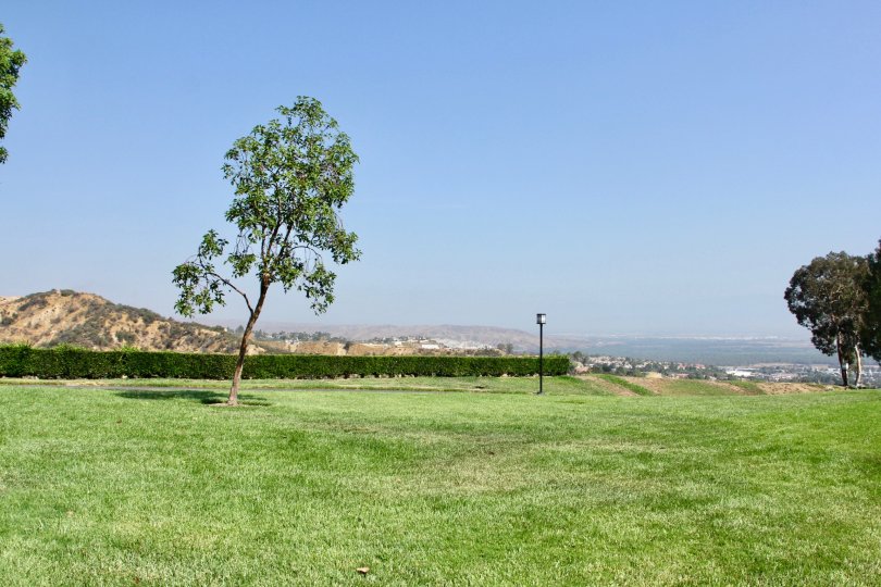 Crown Villas corona California with spacious meadow space with clear sky on top looks beautiful