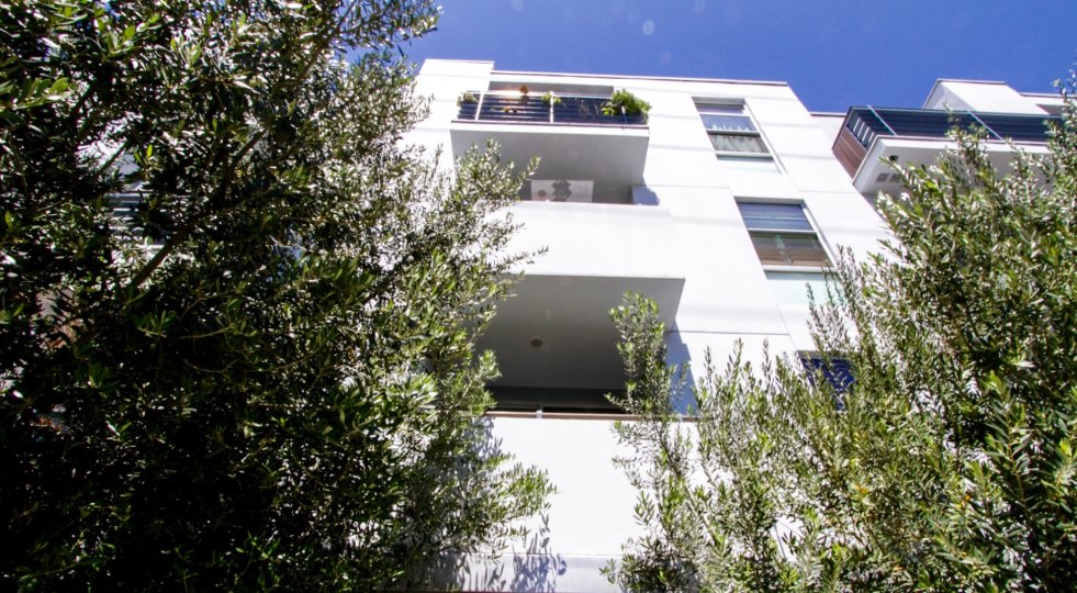Balconies extend out over the Westgate Dorothy entrance