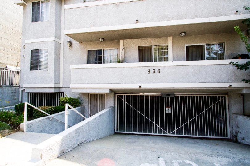 The parking at the Delux Verdugo Condominiums in Burbank California