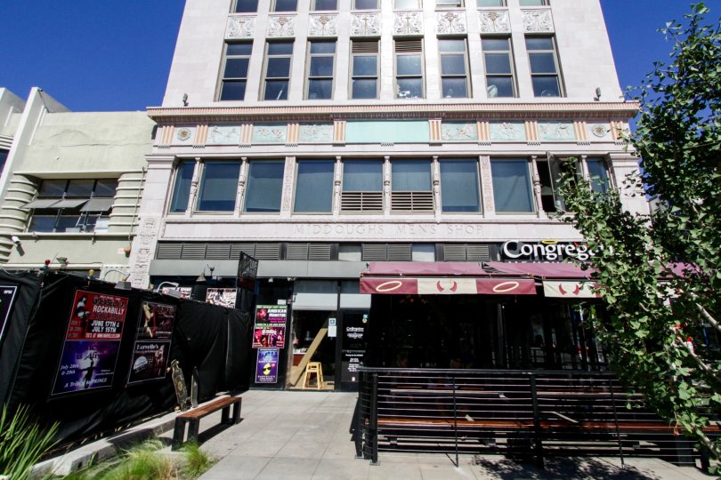Shops line the first floor area of Insurance Exchange Lofts