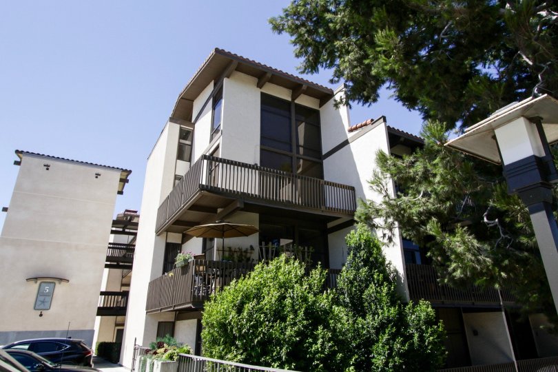 Richly landscaped grounds surround Marina Pacifica