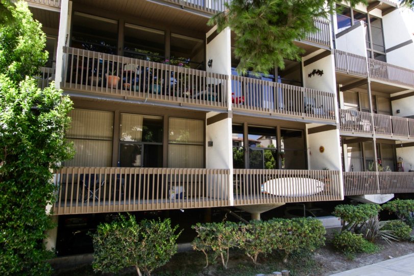Each condo at Marina Pacifica offers a large balcony