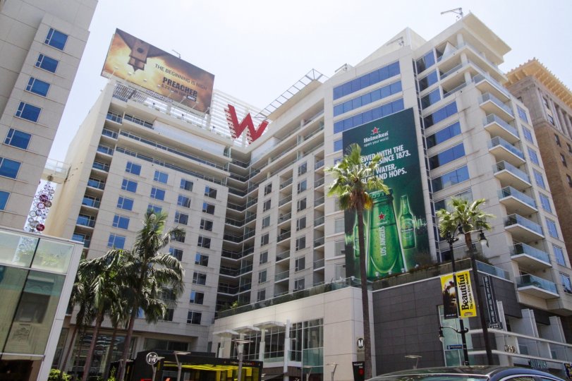 W Hollywood Residences is a large condo building in the heart of Hollywood