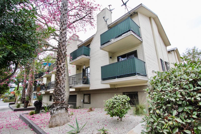 The balconies seen at 1600 Redondo Ave in Long Beach, California