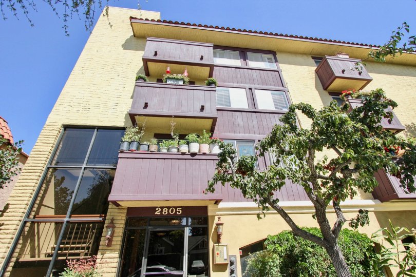The address for 2805 E 3rd St above the entrance