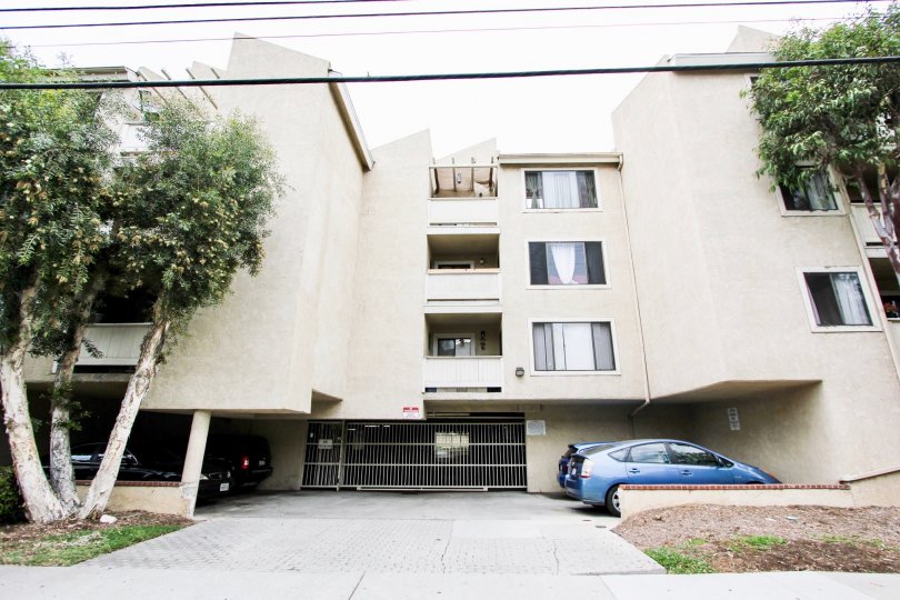 The driveway into Junipero Heights in Long Beach, California