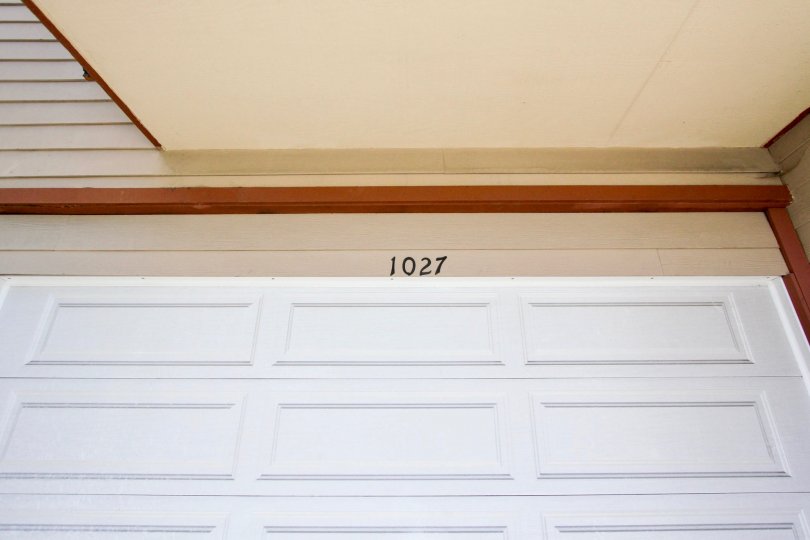 The address above the garage in Newport Heights