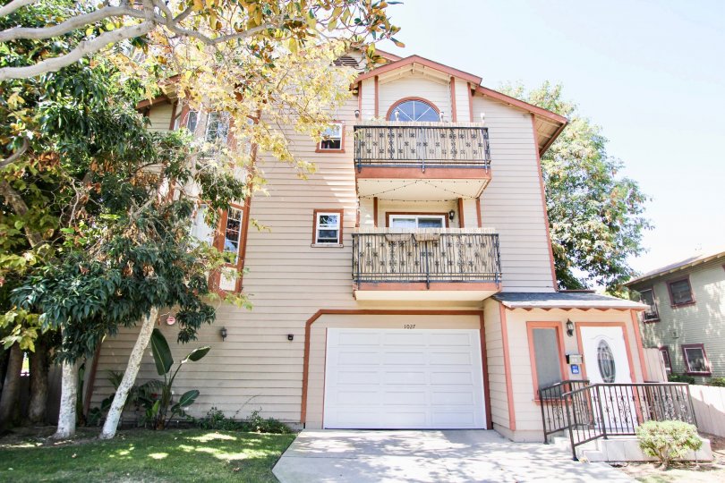 The driveway up to Newport Heights in Long Beach, California