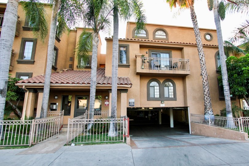 The parking at Palm Oasis in Long Beach, California