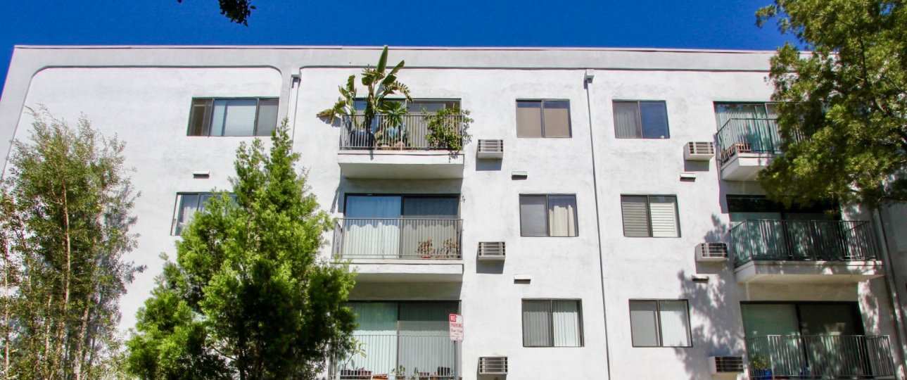 The balconies at Los Feliz Village in Los Feliz, California