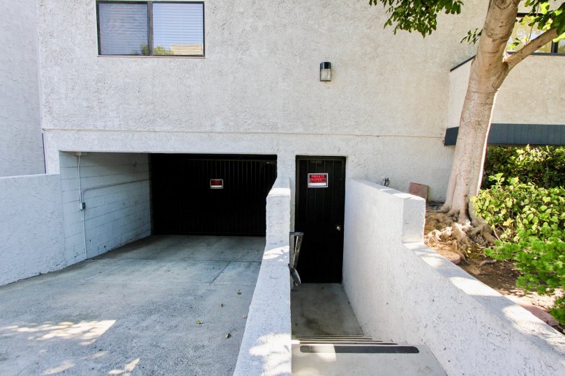 The parking entrance into Mitchell Townhomes in Mar Vista, California