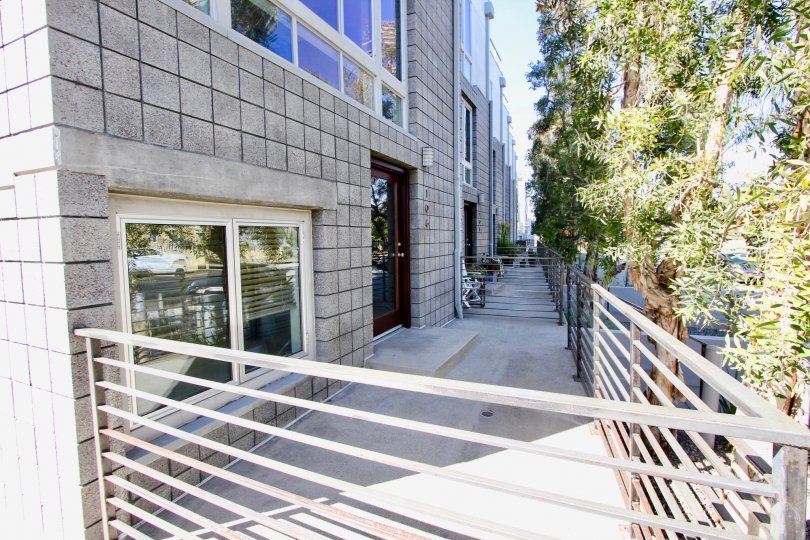 A patio off a unit at R1 Living in Mar Vista