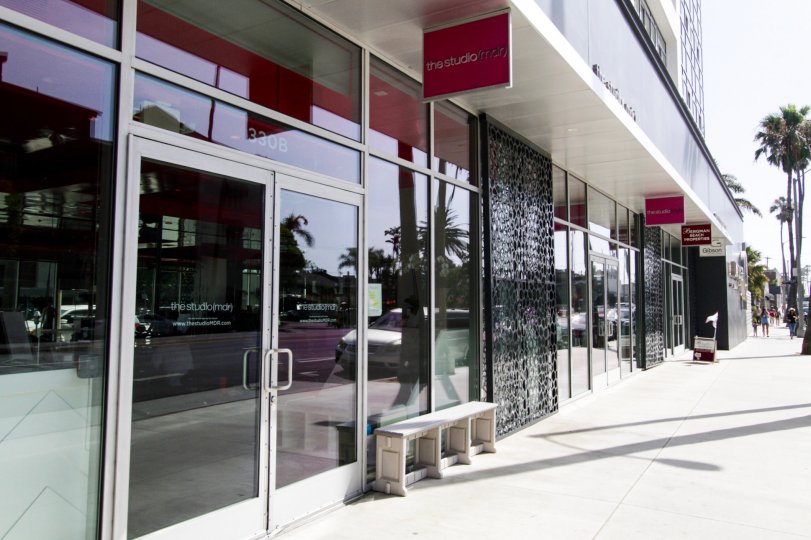 The doorway of Latitude 33 Beach Collection in Marina Del Rey