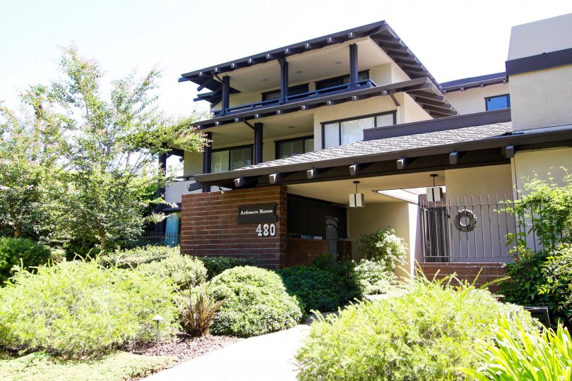The landscaping around the Ardmore House