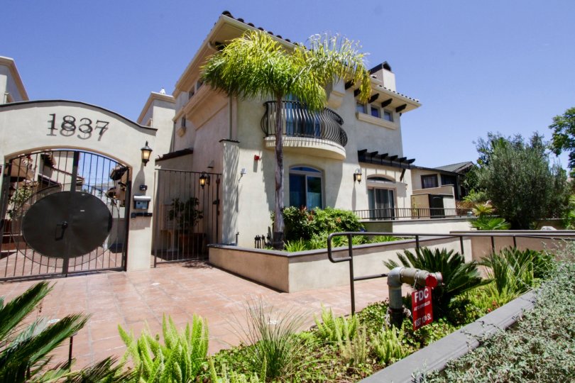 The sidewalk around Twelve Street Townhomes