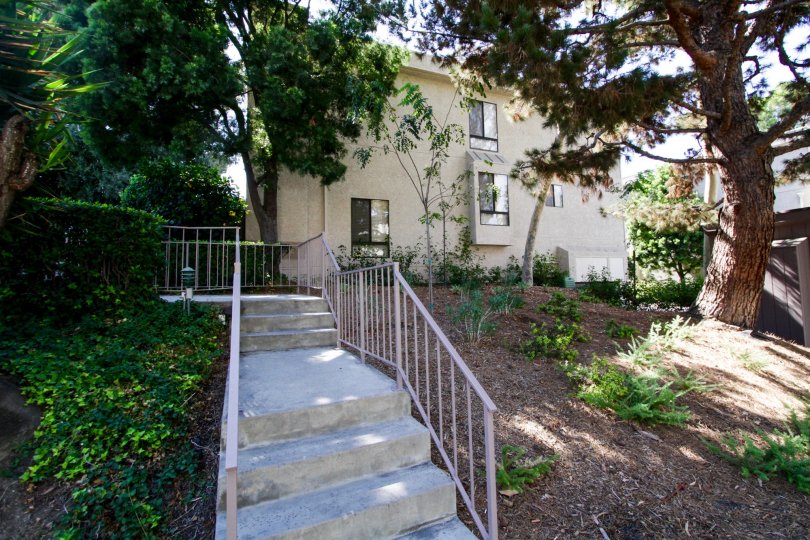 The stairs leading up to Oak Pointe
