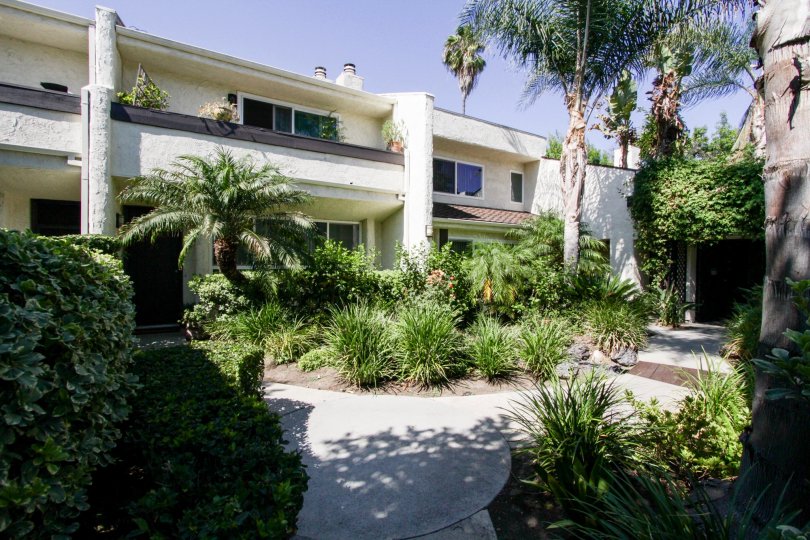 The walkway up to Sherman Oaks Courtyard