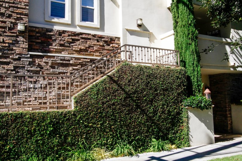 The stairs up to 4202 Whitsett Ave