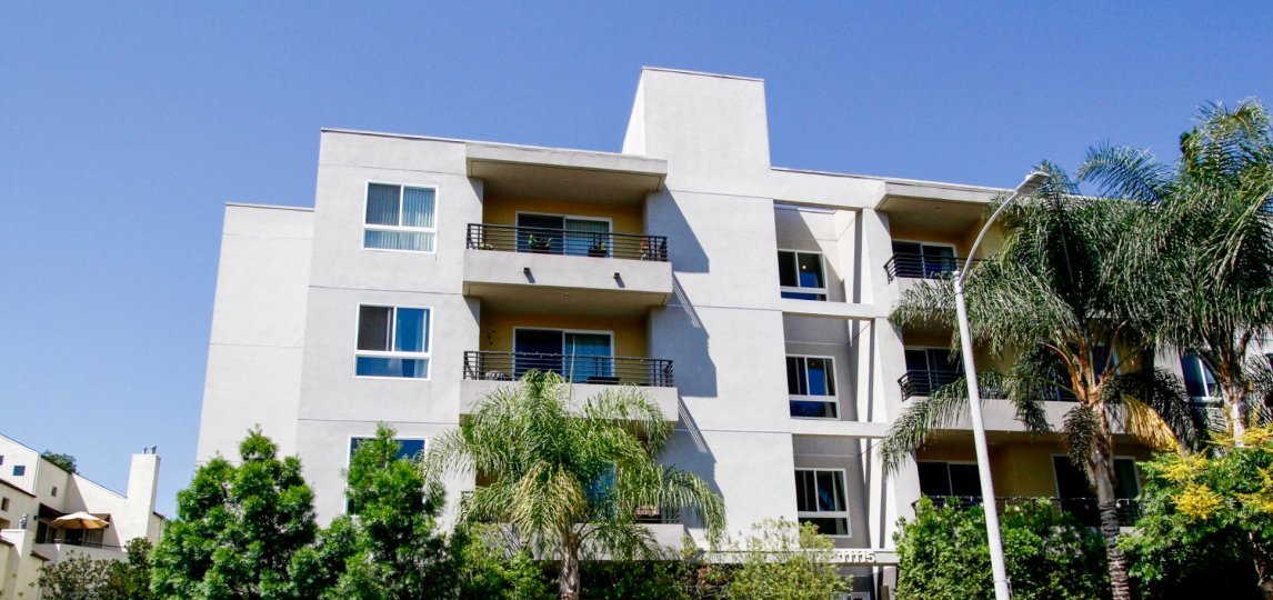 The balconies seen at Acama Villas in Studio City