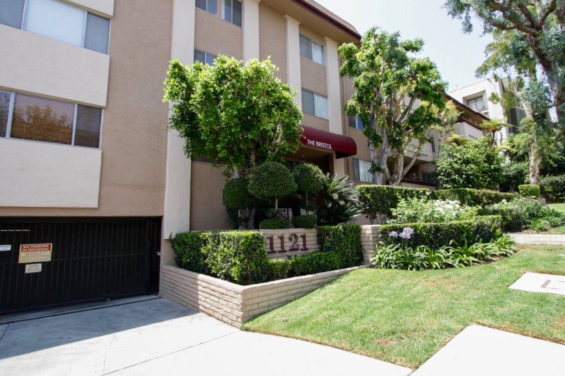 The landscaping around The Bristol in West Hollywood