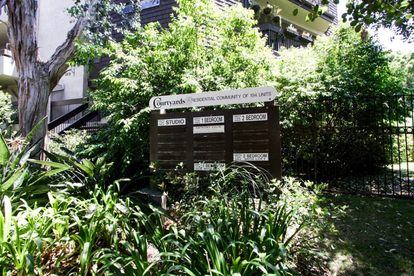 The Courtyards sign in West Hollywood