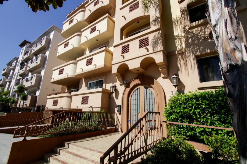 The grand entrance to Armacost Chateau in West LA