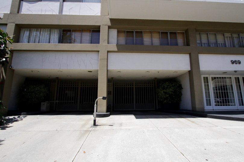 The garage for parking at the Park Westwood Towers