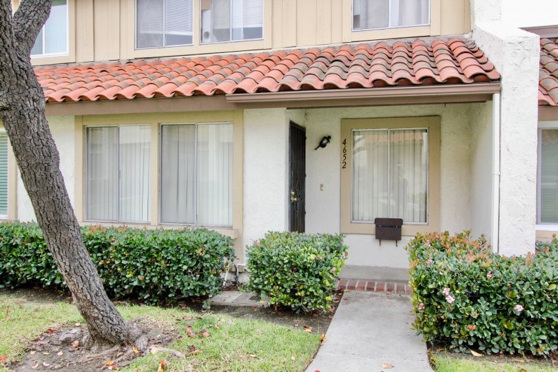 An entranc eof a house in the Casitas California with a window and plants.
