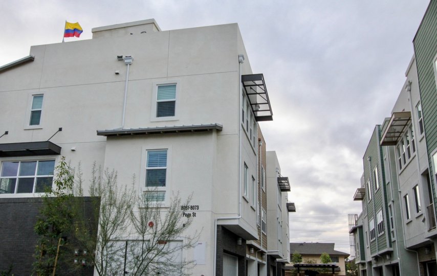Flag is flying placed at the terrace of the Apartment in The Parker Collection