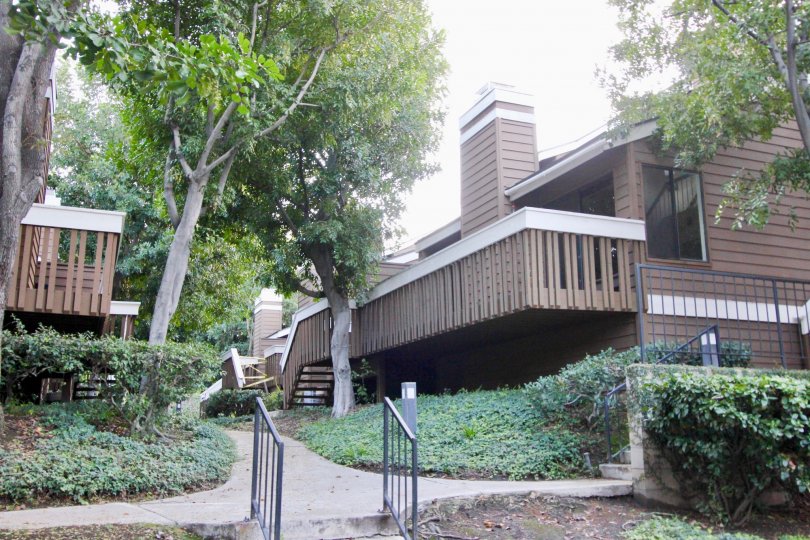 The Villas House Building attractive view with green garden in garden grove