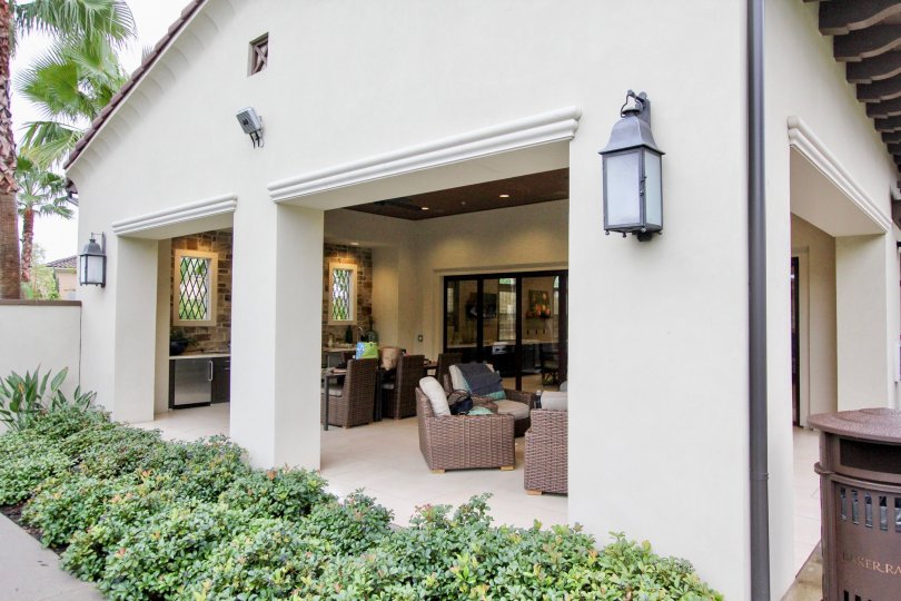 Plants and patio at the Brookland in Lake Forest, CA