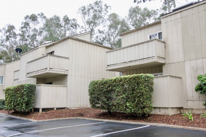 Cloudy sky above the Vista Verde Townhomes in Lake Forest, CA