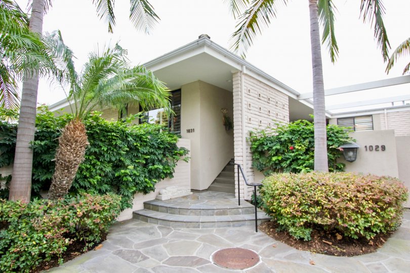 Unique exterior design at Granville community in Newport Beach, CA