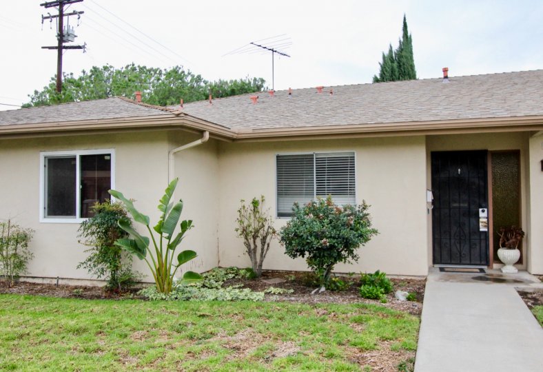 THE VILLAS IN THE TUSTIN PARK VILLAS WITH THE BANANA TREE, FLOWER POT