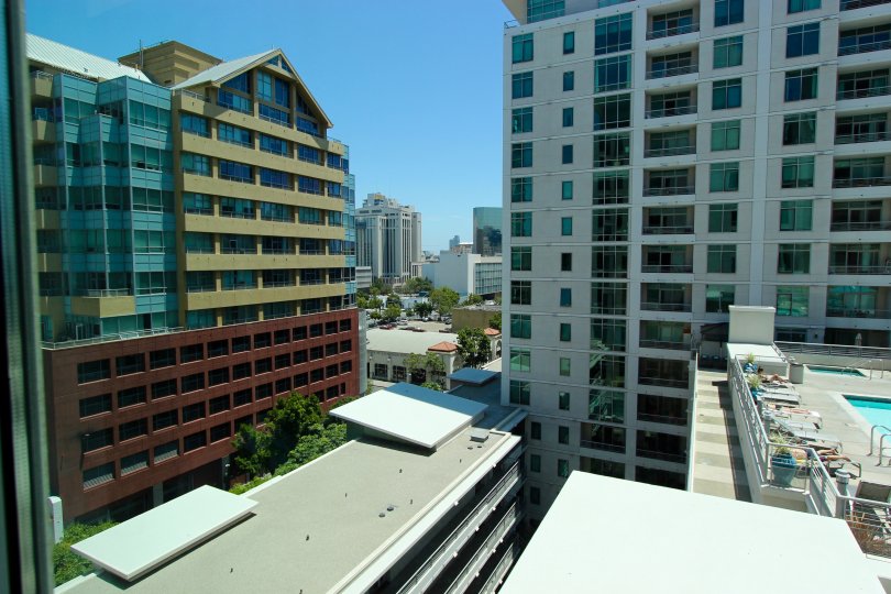 Acqua Vist community with it's elegant highrise look and buildings in Downtown San Diego, California