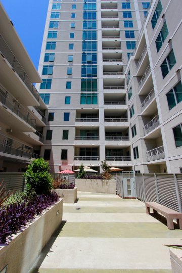 Great view looking up at Acqua Vista Downtown San Diego California