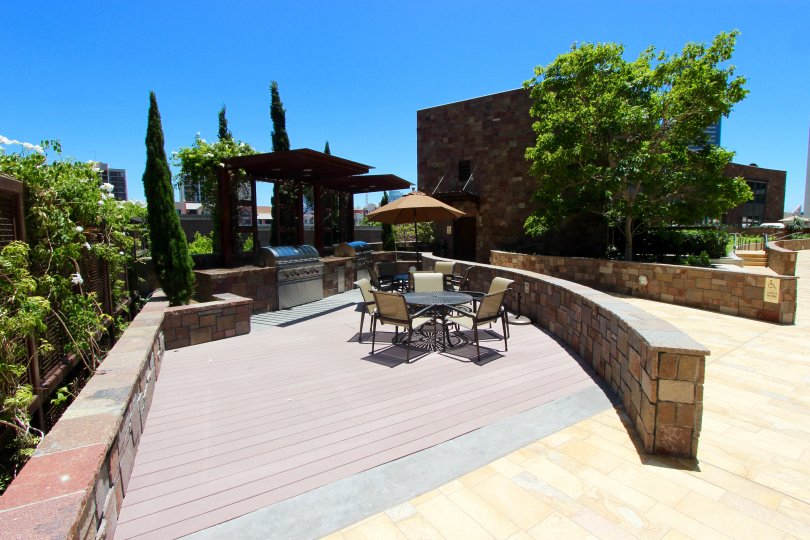 Area to sit and grill in Renaissance Downtown San Diego California