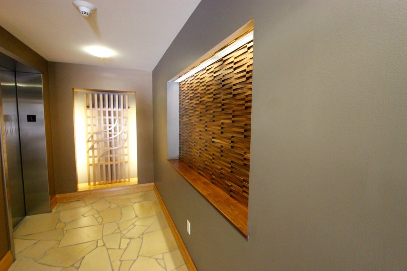 gold color decoration in hall inside the building in Renaissance