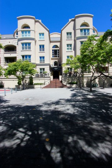 A white luxury building located in the Watermark area of Downtown San Diego CA.