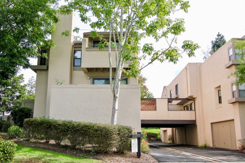 Tall chimney on a two story condo in Woodlands West I in La Jolla CA