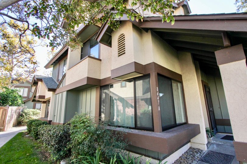 Residential building with plants outside at Concord Square in Mira Mesa California