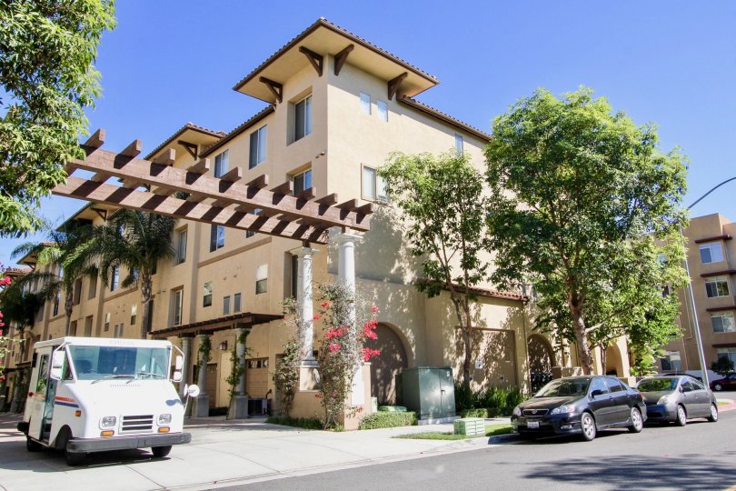 Mission Walk , Mission Valley , California,blue sky,cars