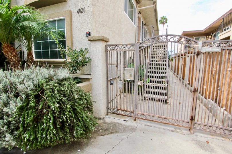 A gate next to a house in the Garden District in North Park, California