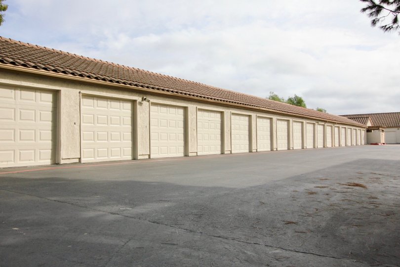 A closed garage or storage warehouse in Vista Way Village