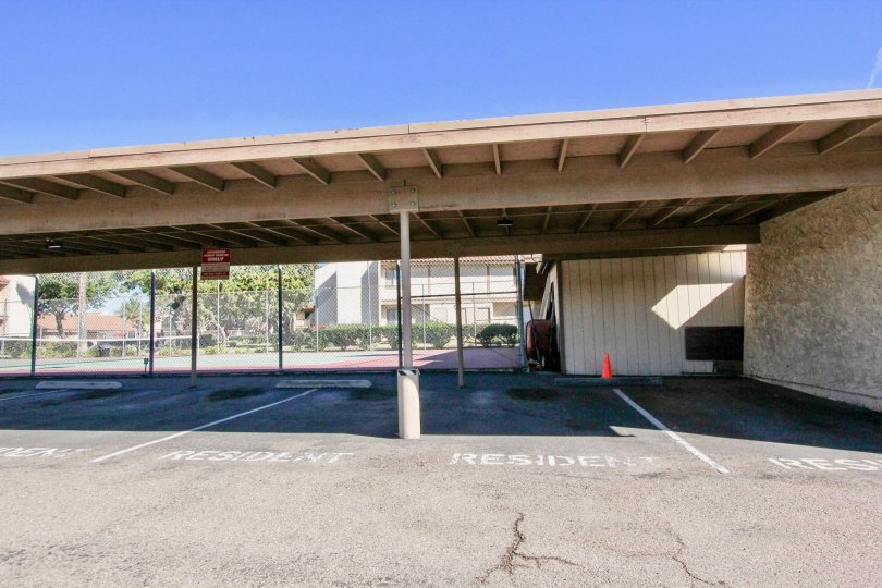 Resident parking spaces located in Bernardo Terrace